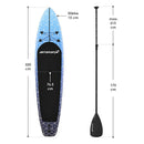 ArtSport Stand Up Paddling Board Set Deep Ocean aufblasbar 320 cm - 150 kg - Fußleine, Pumpe, Paddel, Tasche & Zubehör - SUP Board Standup Paddle