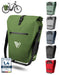 MIVELO 2in1 Fahrradtasche Gepäckträgertasche wasserdicht 100% PVC frei + Laptopfach + Schloss + Schultergurt – Fahrrad Tasche für Gepäckträger 1 STK Olivgrün