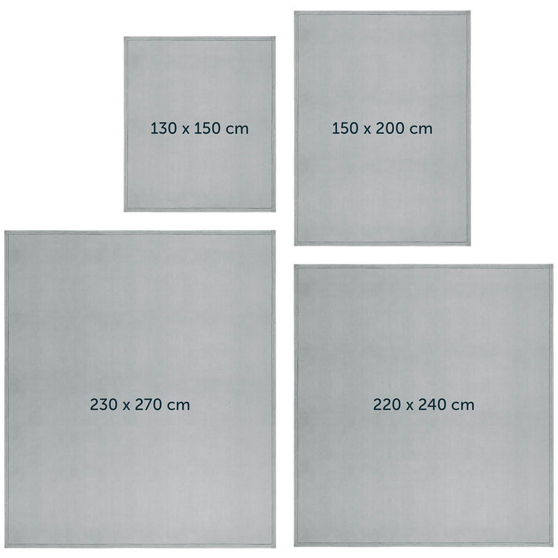 Blumtal Premium Sherpa Kuscheldecke 150 x 200 cm - warme Decke Oeko-TEX® zertifizierte Dicke Sofadecke, Tagesdecke oder Wohnzimmerdecke, Grau