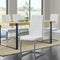 Juskys Freischwinger Schwingstuhl Vegas 2er Set — Esszimmerstuhl mit Metall-Gestell & Bezug aus Kunstleder — Moderner Küchenstuhl in Weiß