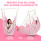 Elements by NearDistance® Hängesessel, Hängestuhl Indoor Outdoor für Erwachsene & Kinder, mit Fußablage & Kissen (Pink)