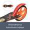 ArtSport Scooter Cityroller Fire Big Wheel 205 mm Räder klappbar & höhenverstellbar — Kinder-Roller ab 3 Jahre - Tretroller bis 100 kg — schwarz/rot