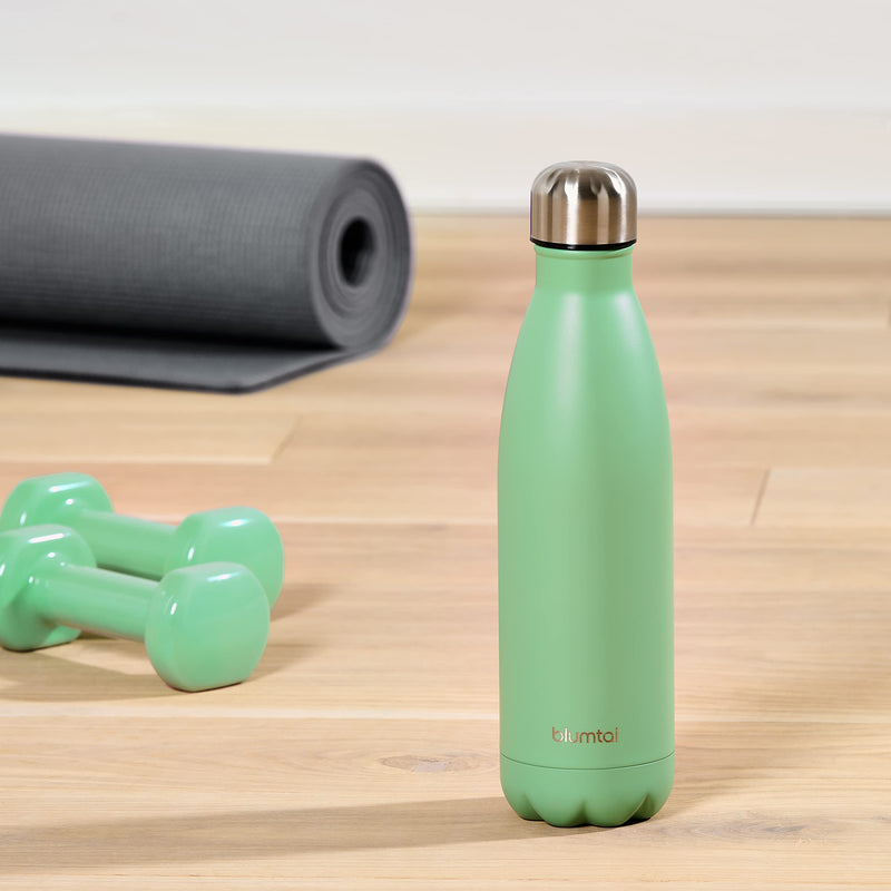 Blumtal Trinkflasche Charles - auslaufsicher, BPA-frei, stundenlange Isolation von Warm- und Kaltgetränken, 1000ml, summer green - grün