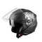 Westt Jethelm mit Visier & Sonnenblende Motorradhelm Herren Damen Rollerhelm Mopedhelm Mofa Chopper Helm Motorrad Halbhelm Open-Face-Helm Pilotenhelm ECE DOT Zertifiziert, matt schwarz, L (57-58 cm)