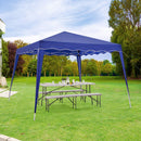 Juskys Faltpavillon Vivara 3x3 m - Pop-up Pavillon höhenverstellbar, UV50+ & wasserabweisend - Gartenzelt mit Tasche - Partyzelt für Garten - Blau