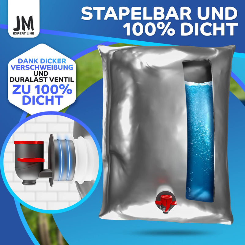 JM EXPERT LINE® Reißfestes Wasserbeutel-Set 30 Liter [5St.] I 20% mehr –