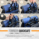 Forrider Fahrradtasche Wasserdicht für Gepäckträger [25L Volumen] mit Schultergurt | Gepäckträgertasche | Einzel | Fahrrad Tasche Packtasche hält an jedem Gepäckträger (Blau, Einzeltasche)