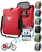 MIVELO - 3 in 1 Fahrradtasche - Rucksack - Schultertasche wasserdicht, mit Laptopfach, für Fahrrad Gepäckträger Aller Art (Rot, 20L)