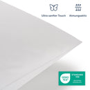 Blumtal Bettwäsche 220x240 cm & 2 Kissenbezüge 40x80 cm - Bettbezüge aus Atmungsaktivem Mikrofaser, Superweiches Bettbezug Set, Oeko-Tex Zertifiziert, 3teilig - Hellgrau