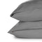 Blumtal Kissenbezug 40 x 80 cm mit Hotelverschluss - 2er Set Kissenbezüge, Grau, Kopfkissenbezug aus weichem Mikrofaser - waschbare Kissenhülle, Oeko-TEX Zertifiziert - für Kissen 40x80 cm