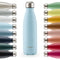 Blumtal Trinkflasche Charles - auslaufsicher, BPA-frei, stundenlange Isolation von Warm- und Kaltgetränken, 350ml, hellblau