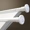 MEISENBERG Gardinenstange ohne Bohren 210-260cm, Ø25mm Weiß belastbare Klemmstange zum Ausziehen - Vorhangstange, Teleskopstange - für ihre Gardinen, Trennwand und Balkon