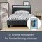 Juskys Polsterbett Verona 90x200 cm schwarz mit Matratze — Einzelbett + LED-Beleuchtung, Lattenrost & Kopfteil — Bett aus Holz & Kunstleder-Bezug