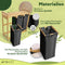 AMBIAVO® Wäschekorb 3 Fächer [schwarz, 100% Baumwolle, Bambus, 90 l Volumen] | Wäschesammler für Schmutzwäsche| Wäsche Sortiersystem | Wäschesortierer Holz | Wäschebox | laundry baskets