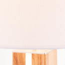 BRILLIANT Lampe, Magnus LED Tischleuchte holz hell/weiß, 1x A60, E27, 25W geeignet für Normallampen, Dekolicht in der Basis mit Schnurzwischenschalter