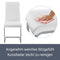 Juskys Freischwinger Schwingstuhl Vegas 4er Set — Esszimmerstuhl mit Metall-Gestell & Bezug aus Kunstleder — Moderner Küchenstuhl in Weiß