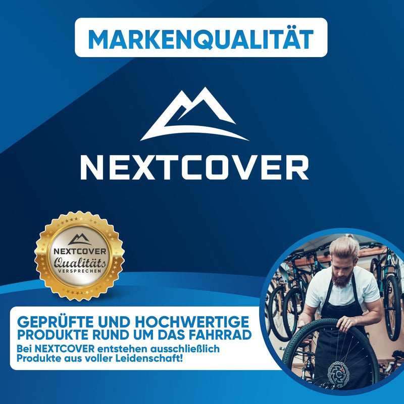 Nextcover NEU Universelle Überschuhe Fahrrad I 100% Wind-& Wasserdichte Fahrrad Überschuhe für effektiven Schutz vor Nässe I Reflektierende Regenschutz Schuhe I Schuhüberzieher Fahrrad (Schwarz,44-46)