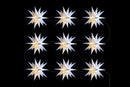 DecoTrend Sterntaler Midi-Sternenkette �16cm 9 Sterne Trafo In- und Outdoor gelb