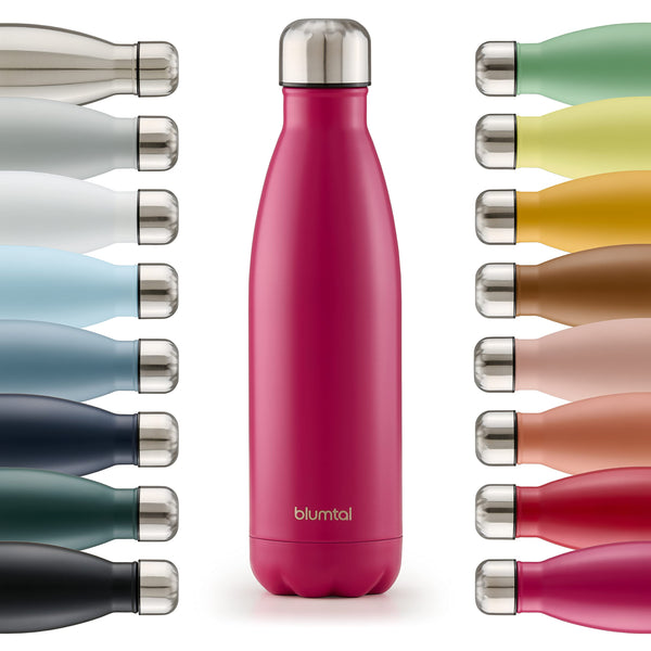 Blumtal Trinkflasche Charles - auslaufsicher, BPA-frei, stundenlange Isolation von Warm- und Kaltgetränken, 750ml, berry - pink