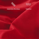 Blumtal Bettwäsche 135x200 cm & Kissenbezug 80x80 cm - Bettbezüge aus Atmungsaktivem Mikrofaser, Superweiches Bettbezug Set, Oeko-Tex Zertifiziert, 2teilig - Rot