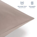 Blumtal Duvet Cover Set - Super Soft & Cozy Brushed Microfibre Bedding Set, No Pilling, Wrinkle Free with 2 Pillowcases, 200 x 220 & 50 x 80 (2X), Taupe