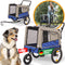 Fellbengel Fahrradanhänger Hunde [E-Bike geeignet] Hundeanhänger für Fahrrad Hundeanhänger gefedert, 2 in 1 Hundefahrradanhänger Hundebuggy bis 40kg - inkl. Kupplung und Luftreifen - faltbar
