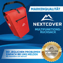 Nextcover® NEU Multifunktionale Fahrradtasche für Gepäckträger [27L] I Gepäckträgertasche für Fahrrad 100% Wasserdicht I Fahrrad Tasche mit Reflektoren inkl. abnehmbarem Schultergurt & Tragegriff