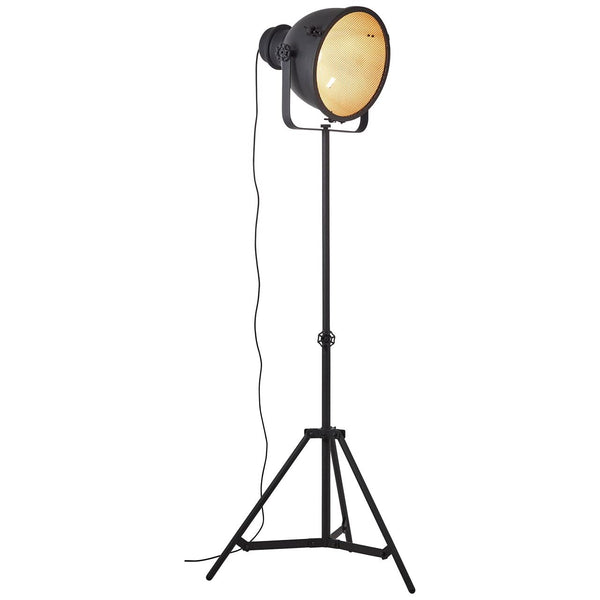 Brilliant Lampe, Kiki Standleuchte 1flg schwarz korund, Metall, 1x A60, E27, 52W,Normallampen (nicht enthalten)