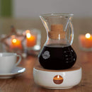 TreeBox Pour Over Kaffeebereiter Set - Mit Extra Dickem Borosilikatglas und Dauerfilter aus Edelstahl für Langen und Aromatischen Kaffeegenuss