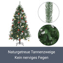 Juskys Künstlicher Weihnachtsbaum Talvi 180 cm mit Metall Ständer, naturgetreu, einfacher Aufbau, Tannenbaum Christbaum Weihnachtsdeko künstlich