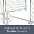 Juskys Freilaufgehege 3x6x2m — Hühnerstall aus Metall begehbar mit 18 m² Lauffläche, Tür & Riegel — Freigehege für Hühner, Kleintiere & Pflanzen