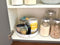 D&D Living® Drehteller Ø 25 cm - Küche & Kühlschrank Organizer drehbar | Lazy Susan Gewürzregal mit verstärktem Kunststoff | Rondell mit leiser Drehung