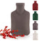 Blumtal Wärmflasche mit Bezug aus Polar Fleece - Auslaufsichere Wärmeflasche aus Naturkautschuk für Kinder und Erwachsene, Bettflasche zur Schmerzlinderung - Grau