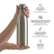 Blumtal Trinkflasche Charles - auslaufsicher, BPA-frei, stundenlange Isolation von Warm- und Kaltgetränken, 1000ml, rot