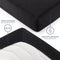 Blumtal® Basics Jersey Spannbettlaken 180x200cm -Oeko-TEX Zertifiziert, 100% Baumwolle Bettlaken, bis 7cm Topperhöhe, Schwarz