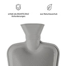 Blumtal Wärmflasche mit Bezug flauschig - Wärmeflasche mit abnehmbaren und waschbaren Bezug, Bettflasche mit Vliesbezug, Petrol