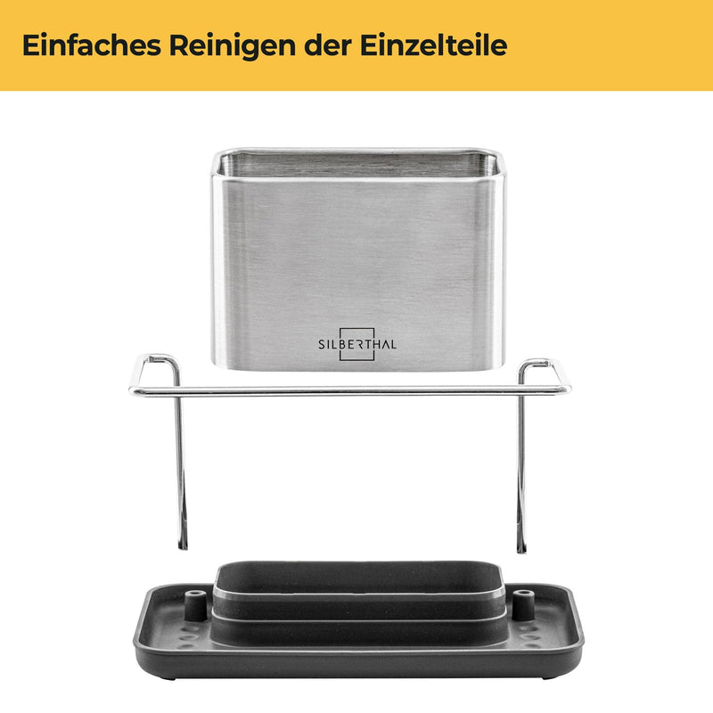 SILBERTHAL Spülbecken Organizer - Edelstahl - Für Spülmittel und Schwämme - Ordnung Küche