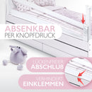 Kids Supply Bettgitter [180x80cm ] - Sicheres & höhenverstellbares Bettschutzgitter [70-90cm] - Rausfallschutz Bett für Kinder Bett & Elternbett [Eine Seite]