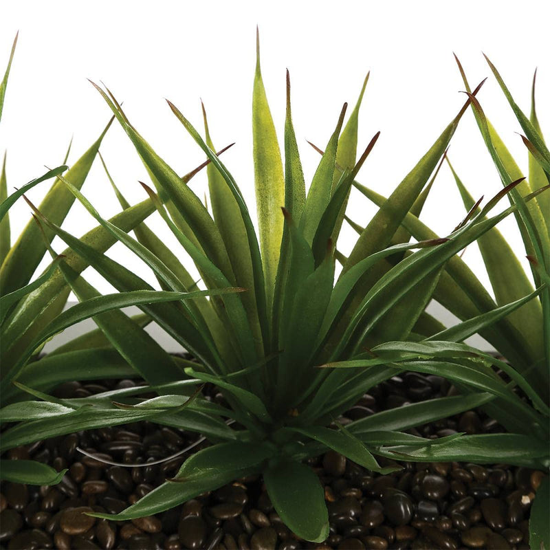 Tafelaufsatz 3 künstliche Aloe Vera H17cm - Weiß - Atmosphera créateur d'intérieur