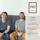 D&D Living Sofatablett - Couch Ablage flexibel für Armlehne aus natürlichem Holz | Tablett für Sofa, Bambus Natur (XL)