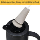 SILBERTHAL Thermoskanne 1l Edelstahl - Doppelwandige Isolierkanne mit Drehverschluss & Glaseinsatz - Moderne Kaffeekanne in Schwarz Matt