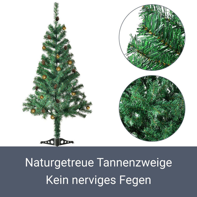 Juskys Weihnachtsbaum 180 cm künstlich mit Schnee & Ständer, naturgetreue Zweige, einfache Stecktechnik, Tannenbaum Christbaum Weihnachtsdeko Innen