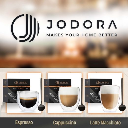 Jodora Design Latte Macchiato Gläser Doppelwandig 4 X 350ml