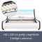 Juskys Polsterbett Valencia 140 x 200 cm mit Lattenrost, LED Beleuchtung, Kopfteil & Kunstleder - Bett Jugendbett Bettgestell Doppelbett - weiß