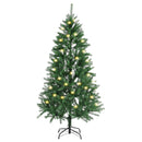 Juskys künstlicher Weihnachtsbaum 210 cm - Baum mit LED Beleuchtung & Ständer - Tannenbaum naturgetreu für drinnen - Christbaum künstlich, beleuchtet