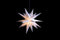Sterntaler Dekostern | Weihnachtsstern | 18-Zacker | Faltstern | Kunststoff | Weiß | 40cm | Außen | Glühbirne | Netzstecker