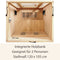 Artsauna Infrarotkabine Nyborg S120K Keramikstrahler & Hemlockholz, 2 Personen, 120 x 105 x 190 cm, LED Farblicht & Glastür, Infrarotsauna Sauna