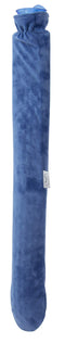 Kufl Lange Wärmflasche mit blauem Bezug für Nacken, Schulter und Bauch (80cm / 2,5 Liter)