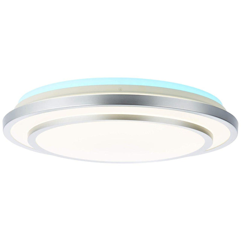 Brilliant Lampe Vilma LED Deckenleuchte 52cm weiß-silber | 1x 32W LED – | Deckenlampen
