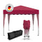 Kronenburg Faltpavillon wasserdicht Dachmaß 3 x 3 m UV Schutz 50+ Pavillon in Rot